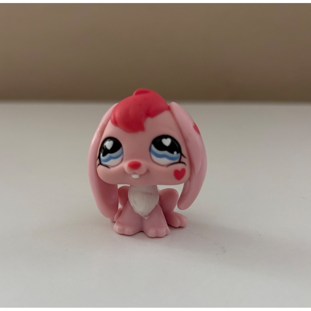 Littlest Pet Shop Rabbit #557 Pink Valentines Bunny Target 2008 Hasbro Authentic